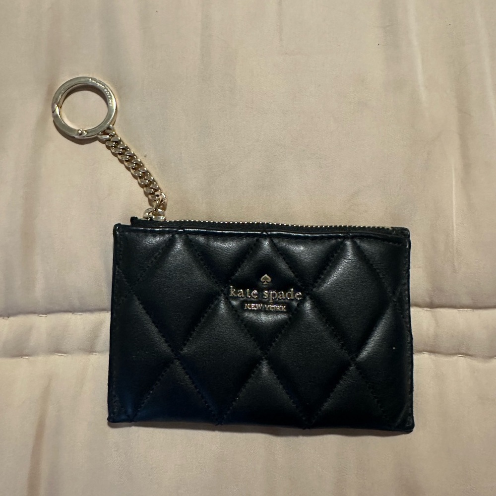 Kate Spade Black Quilted Key Holder